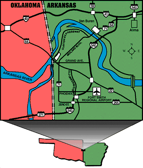 Fort Smith area map